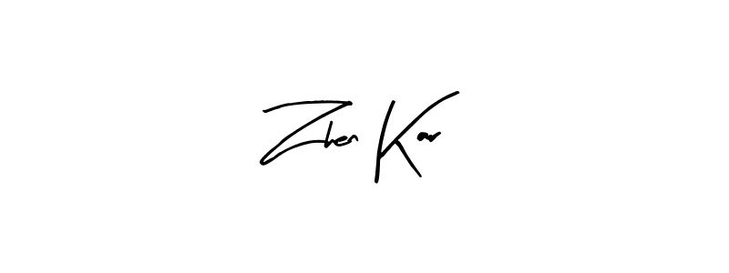 Create a beautiful signature design for name Zhen Kar. With this signature (Arty Signature) fonts, you can make a handwritten signature for free. Zhen Kar signature style 8 images and pictures png