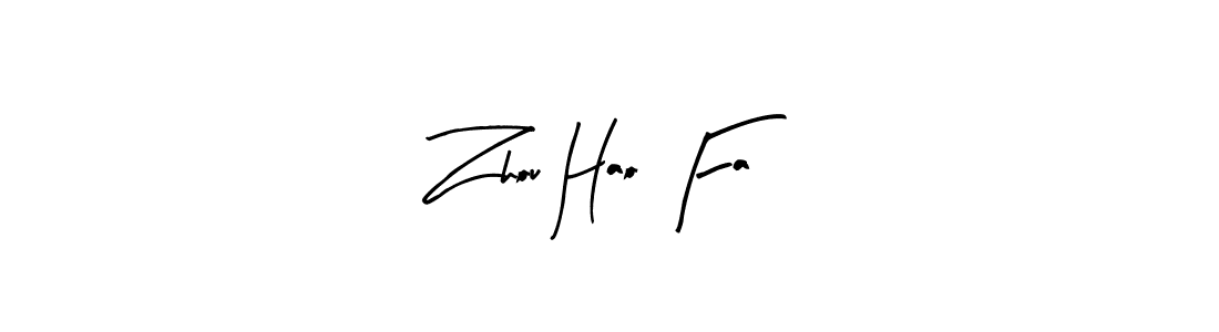 Similarly Arty Signature is the best handwritten signature design. Signature creator online .You can use it as an online autograph creator for name Zhou Hao Fa. Zhou Hao Fa signature style 8 images and pictures png