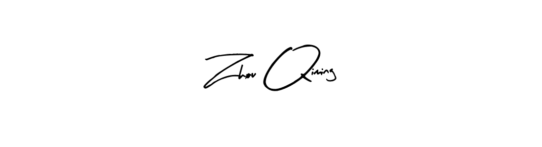 Create a beautiful signature design for name Zhou Qiming. With this signature (Arty Signature) fonts, you can make a handwritten signature for free. Zhou Qiming signature style 8 images and pictures png