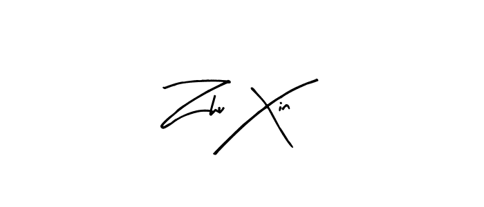 Create a beautiful signature design for name Zhu Xin. With this signature (Arty Signature) fonts, you can make a handwritten signature for free. Zhu Xin signature style 8 images and pictures png