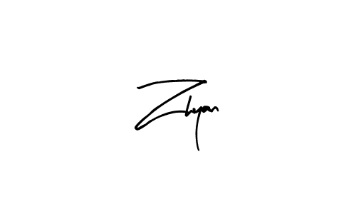 How to make Zhyan signature? Arty Signature is a professional autograph style. Create handwritten signature for Zhyan name. Zhyan signature style 8 images and pictures png