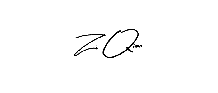 Create a beautiful signature design for name Zi Qian. With this signature (Arty Signature) fonts, you can make a handwritten signature for free. Zi Qian signature style 8 images and pictures png