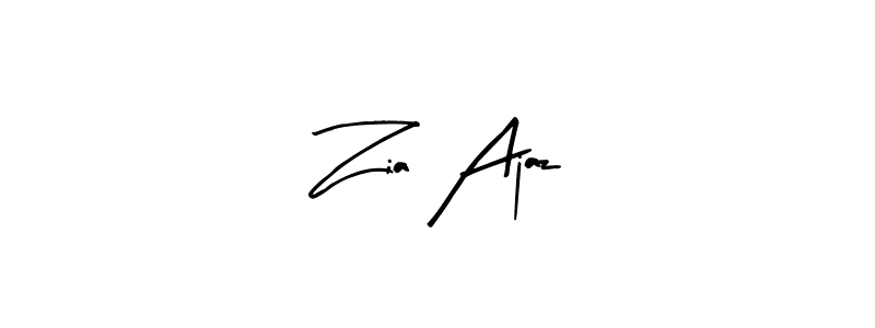 Create a beautiful signature design for name Zia Ajaz. With this signature (Arty Signature) fonts, you can make a handwritten signature for free. Zia Ajaz signature style 8 images and pictures png