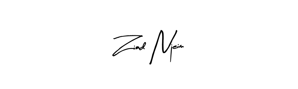 Make a beautiful signature design for name Ziad Njeim. With this signature (Arty Signature) style, you can create a handwritten signature for free. Ziad Njeim signature style 8 images and pictures png