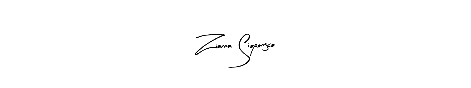 How to make Zianna Siopongco name signature. Use Arty Signature style for creating short signs online. This is the latest handwritten sign. Zianna Siopongco signature style 8 images and pictures png