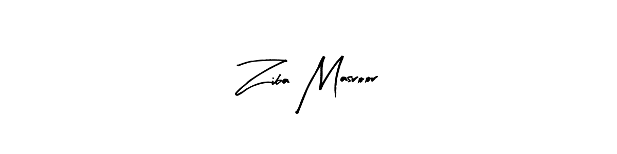 Also we have Ziba Masroor name is the best signature style. Create professional handwritten signature collection using Arty Signature autograph style. Ziba Masroor signature style 8 images and pictures png