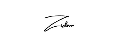 The Arty Signature signature style provides a bold statement for name Zidann. Designed for business owners, executives, and leaders. Zidann signature style 8 images and pictures png