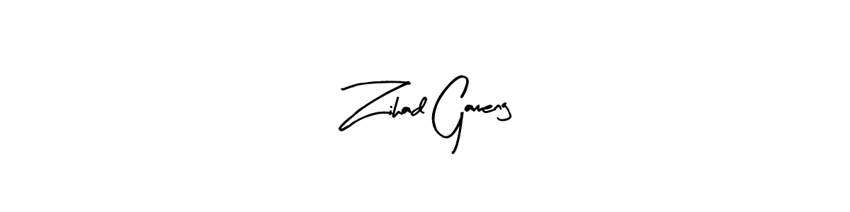 Use a signature maker to create a handwritten signature online. With this signature software, you can design (Arty Signature) your own signature for name Zihad Gameng. Zihad Gameng signature style 8 images and pictures png