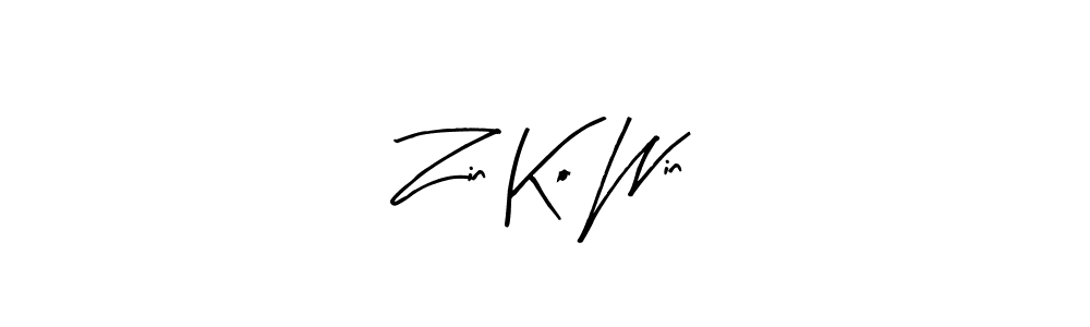 Also we have Zin Ko Win name is the best signature style. Create professional handwritten signature collection using Arty Signature autograph style. Zin Ko Win signature style 8 images and pictures png