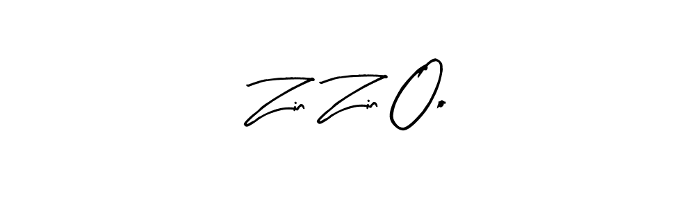 How to make Zin Zin Oo name signature. Use Arty Signature style for creating short signs online. This is the latest handwritten sign. Zin Zin Oo signature style 8 images and pictures png