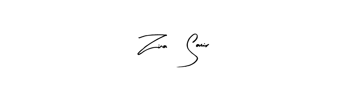 Similarly Arty Signature is the best handwritten signature design. Signature creator online .You can use it as an online autograph creator for name ZinaÏ Samir. ZinaÏ Samir signature style 8 images and pictures png