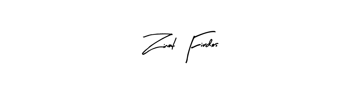 Create a beautiful signature design for name Zinat Firdos. With this signature (Arty Signature) fonts, you can make a handwritten signature for free. Zinat Firdos signature style 8 images and pictures png