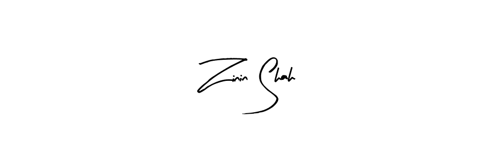 Make a beautiful signature design for name Zinin Shah. With this signature (Arty Signature) style, you can create a handwritten signature for free. Zinin Shah signature style 8 images and pictures png