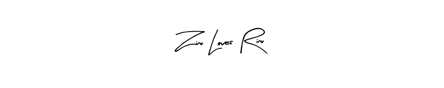 Zinu Loves Rinu stylish signature style. Best Handwritten Sign (Arty Signature) for my name. Handwritten Signature Collection Ideas for my name Zinu Loves Rinu. Zinu Loves Rinu signature style 8 images and pictures png