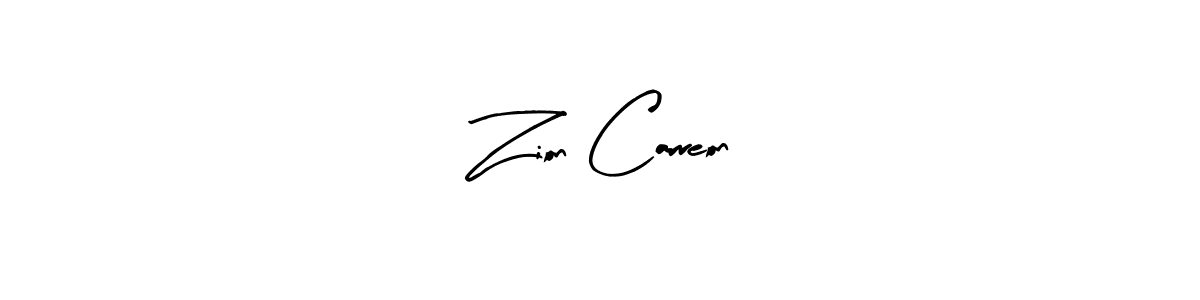 Use a signature maker to create a handwritten signature online. With this signature software, you can design (Arty Signature) your own signature for name Zion Carreon. Zion Carreon signature style 8 images and pictures png