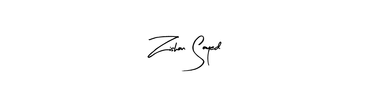 Create a beautiful signature design for name Zishan Sayed. With this signature (Arty Signature) fonts, you can make a handwritten signature for free. Zishan Sayed signature style 8 images and pictures png