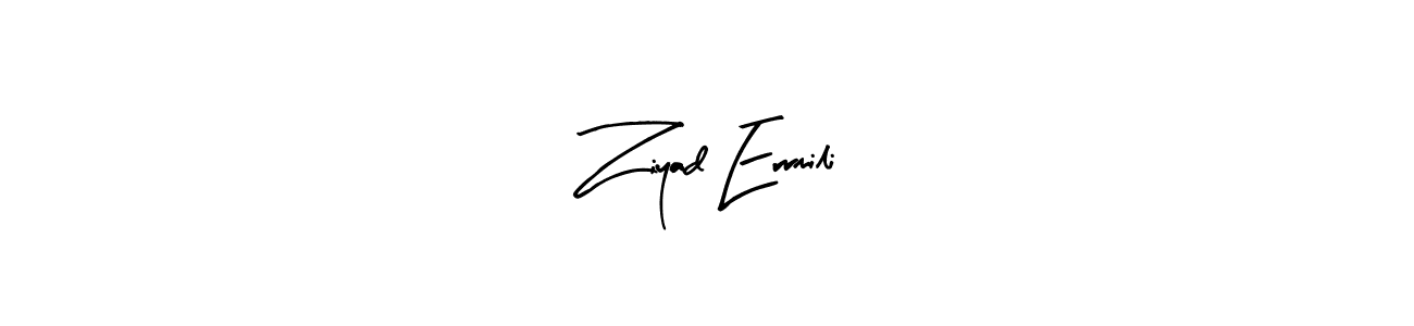 Make a beautiful signature design for name Ziyad Errmili. Use this online signature maker to create a handwritten signature for free. Ziyad Errmili signature style 8 images and pictures png