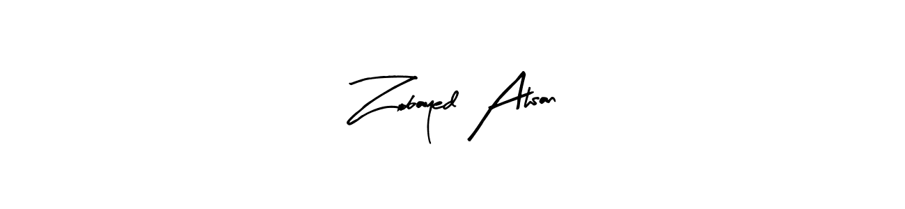 This is the best signature style for the Zobayed Ahsan name. Also you like these signature font (Arty Signature). Mix name signature. Zobayed Ahsan signature style 8 images and pictures png