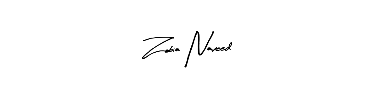 Zobia Naveed stylish signature style. Best Handwritten Sign (Arty Signature) for my name. Handwritten Signature Collection Ideas for my name Zobia Naveed. Zobia Naveed signature style 8 images and pictures png