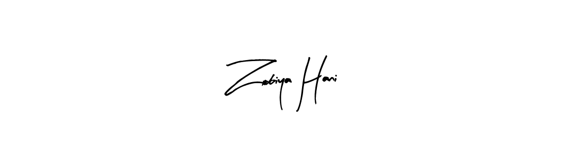 Design your own signature with our free online signature maker. With this signature software, you can create a handwritten (Arty Signature) signature for name Zobiya Hani. Zobiya Hani signature style 8 images and pictures png