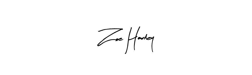 How to make Zoe Harley name signature. Use Arty Signature style for creating short signs online. This is the latest handwritten sign. Zoe Harley signature style 8 images and pictures png