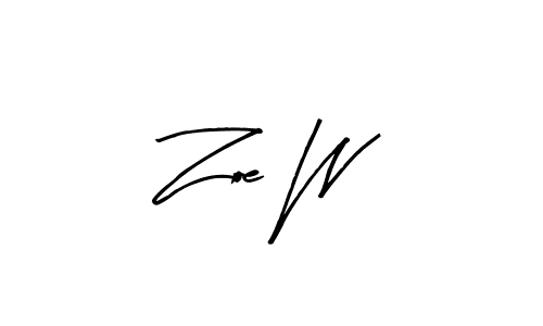 How to make Zoe W signature? Arty Signature is a professional autograph style. Create handwritten signature for Zoe W name. Zoe W signature style 8 images and pictures png