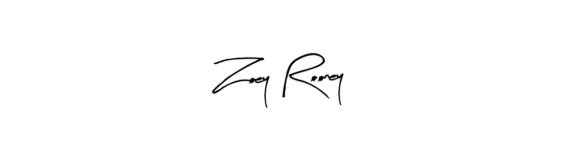 Design your own signature with our free online signature maker. With this signature software, you can create a handwritten (Arty Signature) signature for name Zoey Rooney. Zoey Rooney signature style 8 images and pictures png