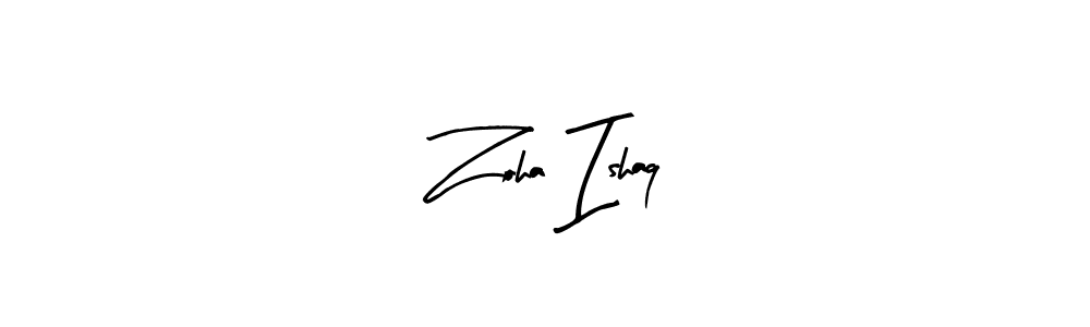 Design your own signature with our free online signature maker. With this signature software, you can create a handwritten (Arty Signature) signature for name Zoha Ishaq. Zoha Ishaq signature style 8 images and pictures png