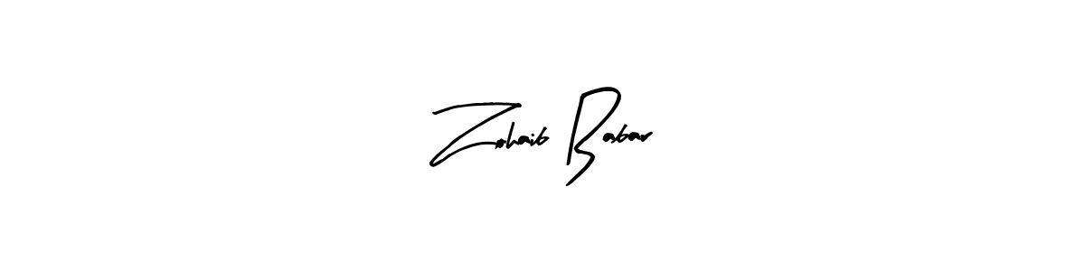 Design your own signature with our free online signature maker. With this signature software, you can create a handwritten (Arty Signature) signature for name Zohaib Babar. Zohaib Babar signature style 8 images and pictures png