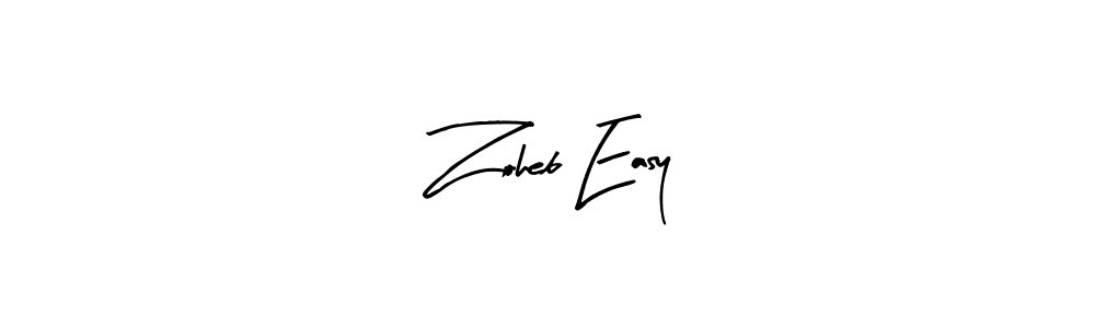 Create a beautiful signature design for name Zoheb Easy. With this signature (Arty Signature) fonts, you can make a handwritten signature for free. Zoheb Easy signature style 8 images and pictures png
