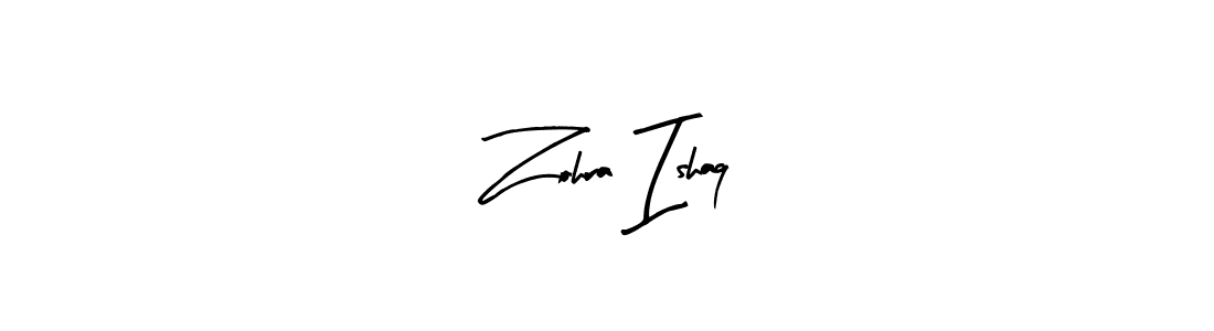 Design your own signature with our free online signature maker. With this signature software, you can create a handwritten (Arty Signature) signature for name Zohra Ishaq. Zohra Ishaq signature style 8 images and pictures png