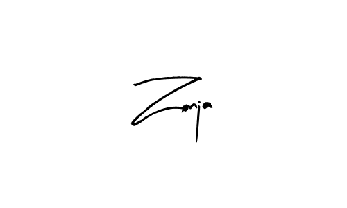 Similarly Arty Signature is the best handwritten signature design. Signature creator online .You can use it as an online autograph creator for name Zonja. Zonja signature style 8 images and pictures png