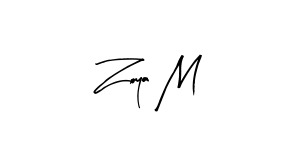 Also we have Zoya M name is the best signature style. Create professional handwritten signature collection using Arty Signature autograph style. Zoya M signature style 8 images and pictures png