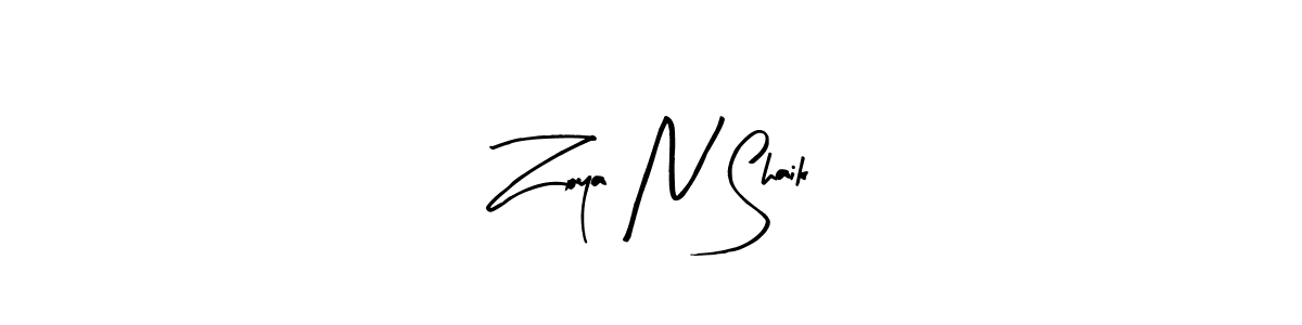 Zoya N Shaik stylish signature style. Best Handwritten Sign (Arty Signature) for my name. Handwritten Signature Collection Ideas for my name Zoya N Shaik. Zoya N Shaik signature style 8 images and pictures png