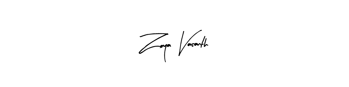 It looks lik you need a new signature style for name Zoya Vasanth. Design unique handwritten (Arty Signature) signature with our free signature maker in just a few clicks. Zoya Vasanth signature style 8 images and pictures png