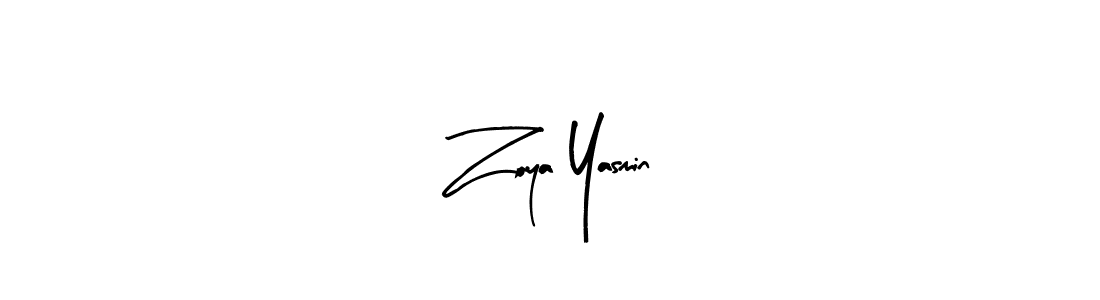 Similarly Arty Signature is the best handwritten signature design. Signature creator online .You can use it as an online autograph creator for name Zoya Yasmin. Zoya Yasmin signature style 8 images and pictures png