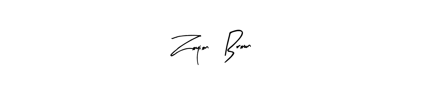 Use a signature maker to create a handwritten signature online. With this signature software, you can design (Arty Signature) your own signature for name Zoyion   Brown. Zoyion   Brown signature style 8 images and pictures png