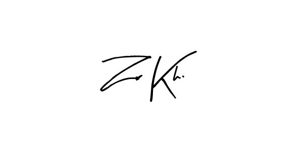 Create a beautiful signature design for name Zr Kh.. With this signature (Arty Signature) fonts, you can make a handwritten signature for free. Zr Kh. signature style 8 images and pictures png