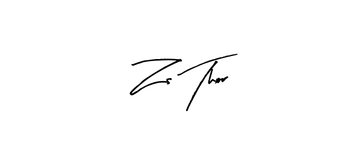 Zs Thor stylish signature style. Best Handwritten Sign (Arty Signature) for my name. Handwritten Signature Collection Ideas for my name Zs Thor. Zs Thor signature style 8 images and pictures png
