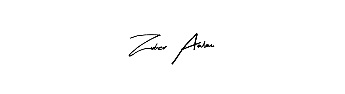 Similarly Arty Signature is the best handwritten signature design. Signature creator online .You can use it as an online autograph creator for name Zuber Aalam. Zuber Aalam signature style 8 images and pictures png