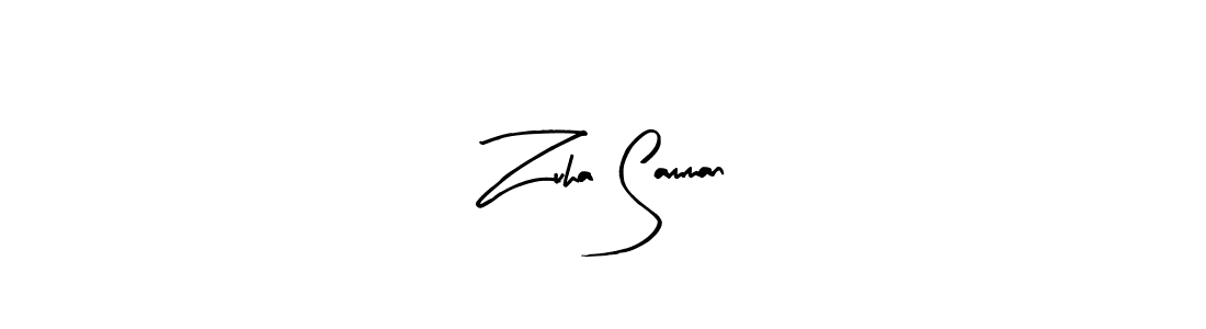 Make a beautiful signature design for name Zuha Samman. Use this online signature maker to create a handwritten signature for free. Zuha Samman signature style 8 images and pictures png