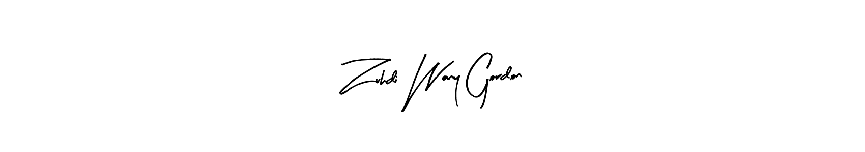 How to make Zuhdi Wany Gordon signature? Arty Signature is a professional autograph style. Create handwritten signature for Zuhdi Wany Gordon name. Zuhdi Wany Gordon signature style 8 images and pictures png