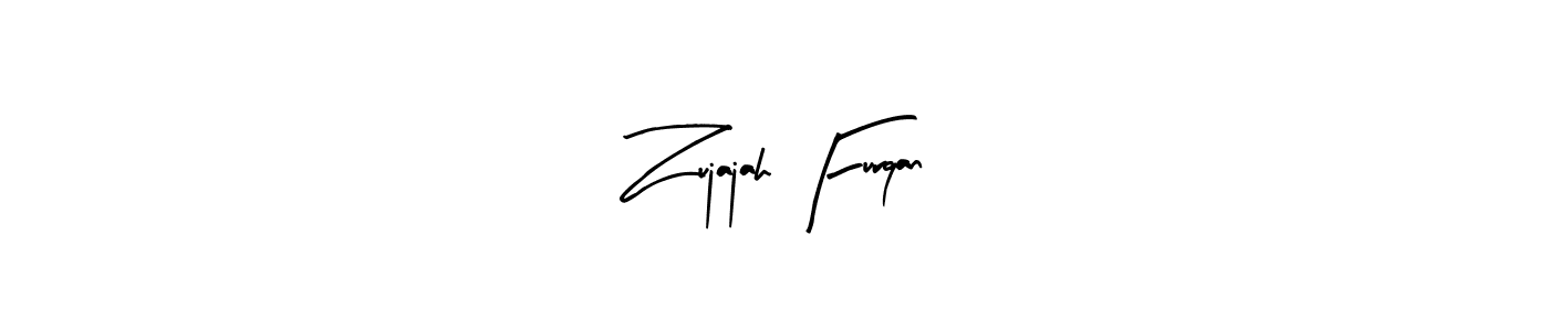 Similarly Arty Signature is the best handwritten signature design. Signature creator online .You can use it as an online autograph creator for name Zujajah Furqan. Zujajah Furqan signature style 8 images and pictures png