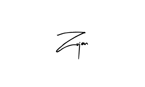 Make a beautiful signature design for name Zujan. With this signature (Arty Signature) style, you can create a handwritten signature for free. Zujan signature style 8 images and pictures png