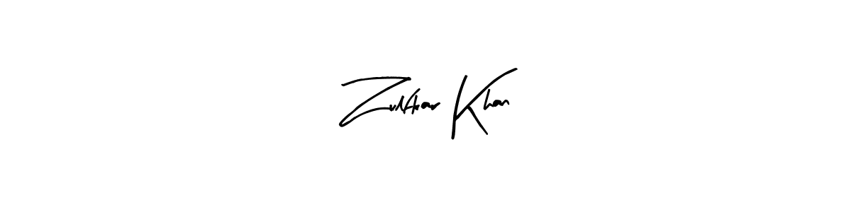 Create a beautiful signature design for name Zulfkar Khan. With this signature (Arty Signature) fonts, you can make a handwritten signature for free. Zulfkar Khan signature style 8 images and pictures png