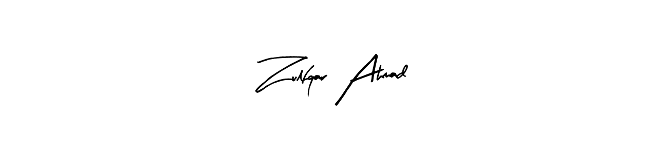 Use a signature maker to create a handwritten signature online. With this signature software, you can design (Arty Signature) your own signature for name Zulfqar Ahmad. Zulfqar Ahmad signature style 8 images and pictures png