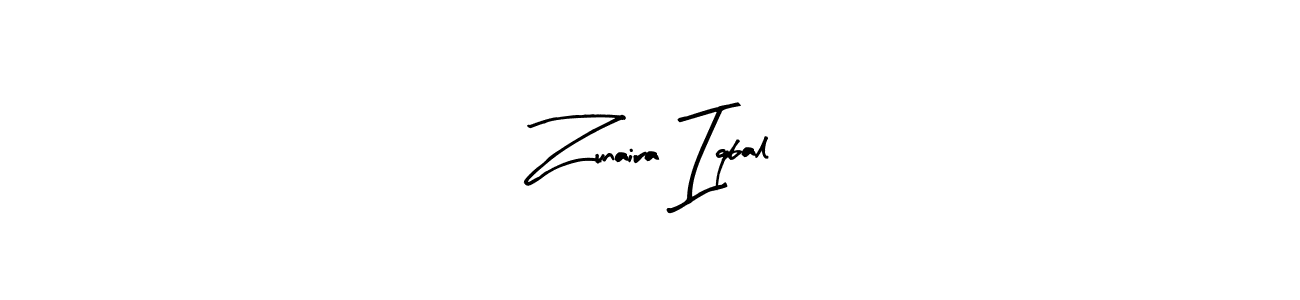 How to make Zunaira Iqbal signature? Arty Signature is a professional autograph style. Create handwritten signature for Zunaira Iqbal name. Zunaira Iqbal signature style 8 images and pictures png