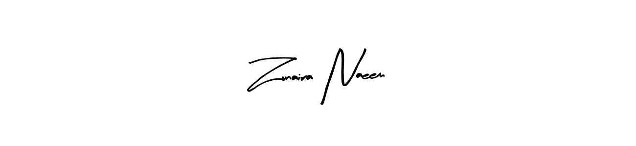 Also we have Zunaira Naeem name is the best signature style. Create professional handwritten signature collection using Arty Signature autograph style. Zunaira Naeem signature style 8 images and pictures png