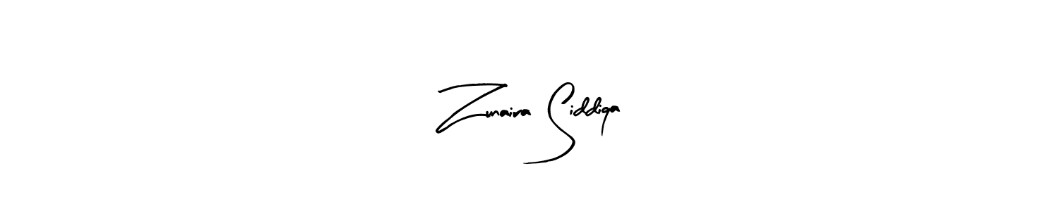 Create a beautiful signature design for name Zunaira Siddiqa. With this signature (Arty Signature) fonts, you can make a handwritten signature for free. Zunaira Siddiqa signature style 8 images and pictures png