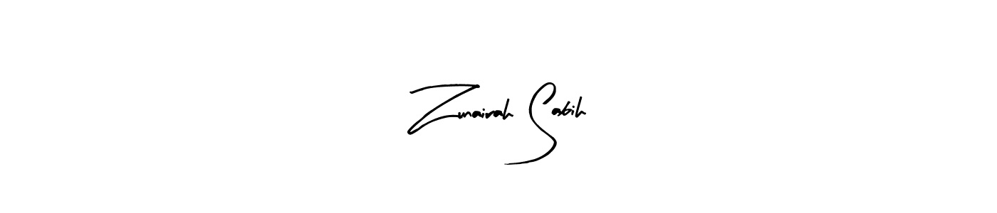 The best way (Arty Signature) to make a short signature is to pick only two or three words in your name. The name Zunairah Sabih include a total of six letters. For converting this name. Zunairah Sabih signature style 8 images and pictures png